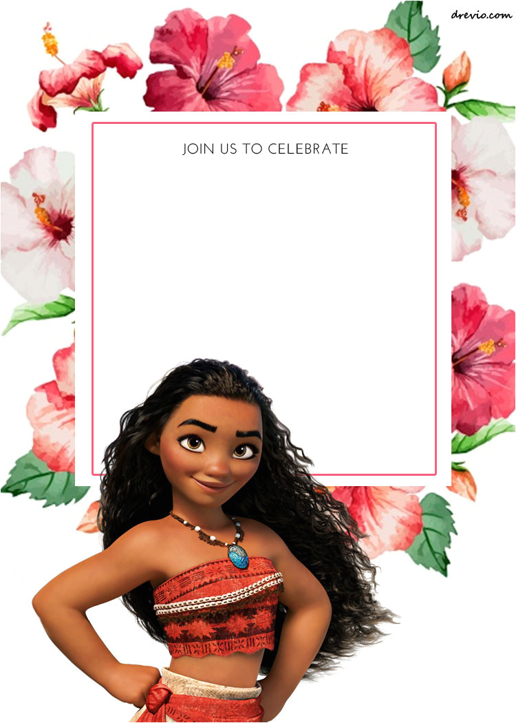 Moana Birthday Invitation Template Free Printable Moana Birthday Invitation Templates Free