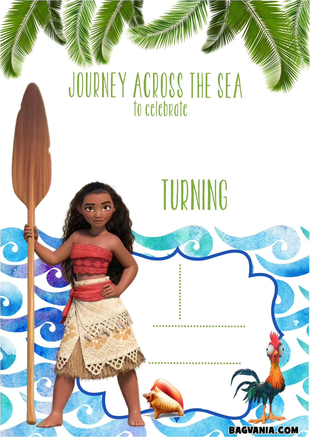 Moana Birthday Invitation Template Free Printable Moana Birthday Invitation Templates Free