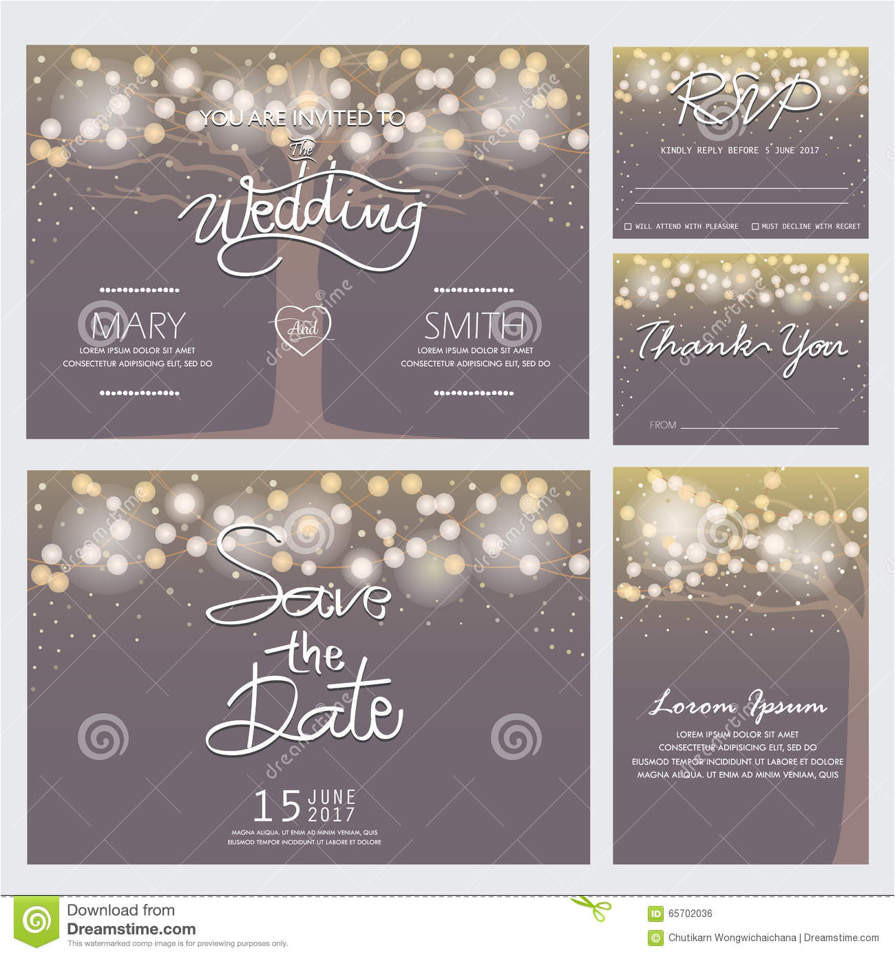 Modern Wedding Invitation Cards Template Vector Modern Wedding Invitation Card Stock Vector Illustration