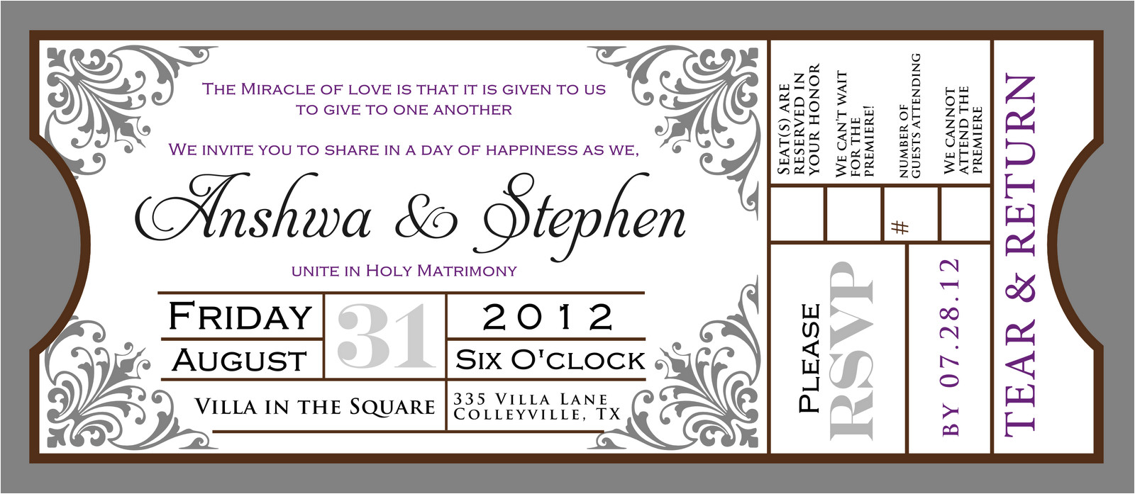 Movie Ticket Wedding Invitation Template Movie Ticket Invite Templates Movie Ticket Wedding Invitation Template Movie Ticket Invite Templates