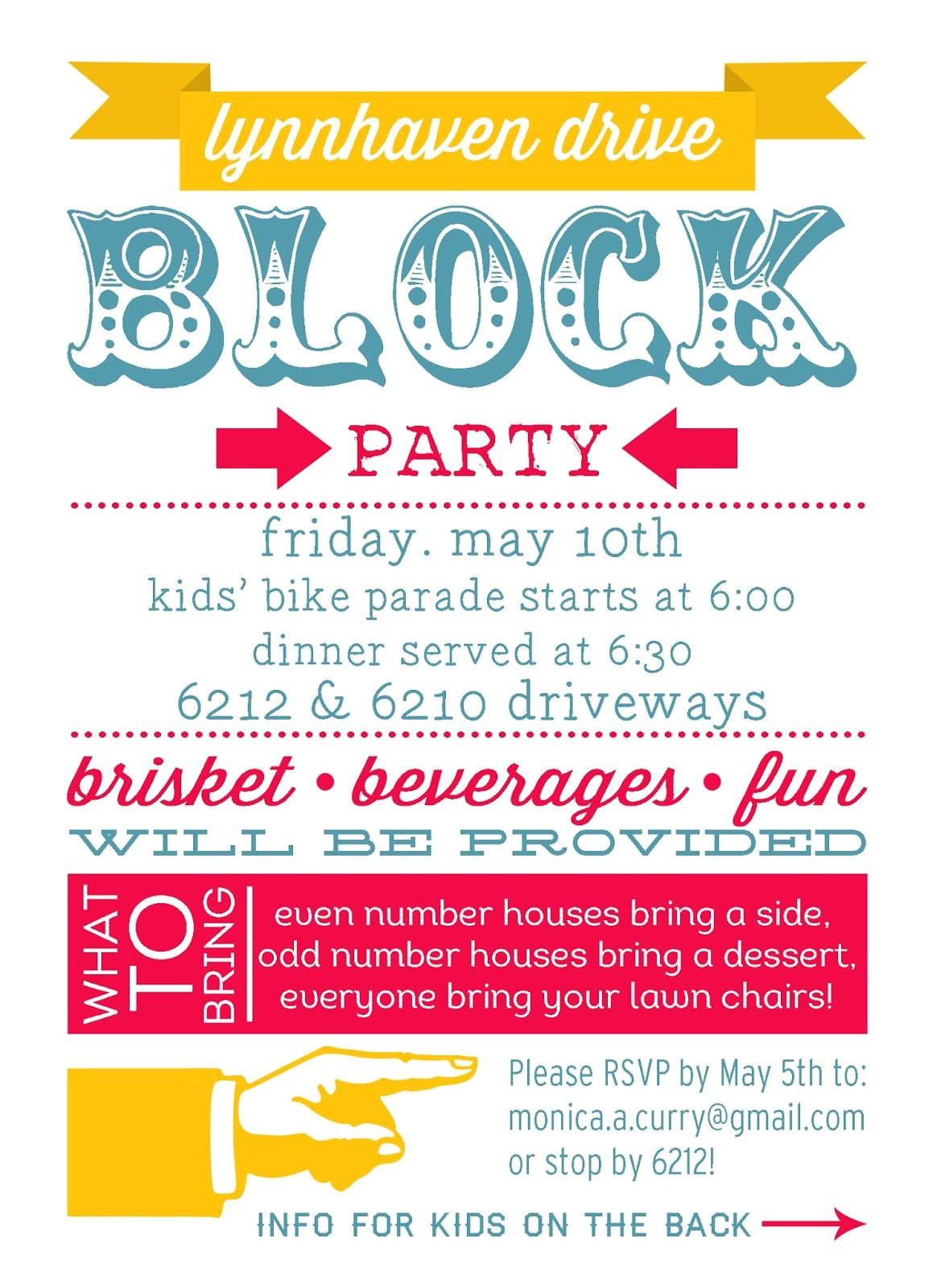 Neighborhood Party Invitation Template Party Invite Template Block Party Invitation Template