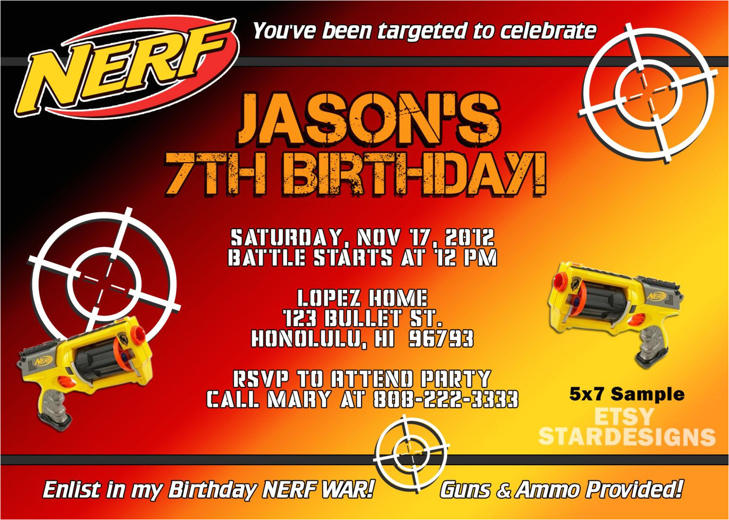 Nerf Gun Party Invitation Template Pin On Party Ideas Nerf Wars