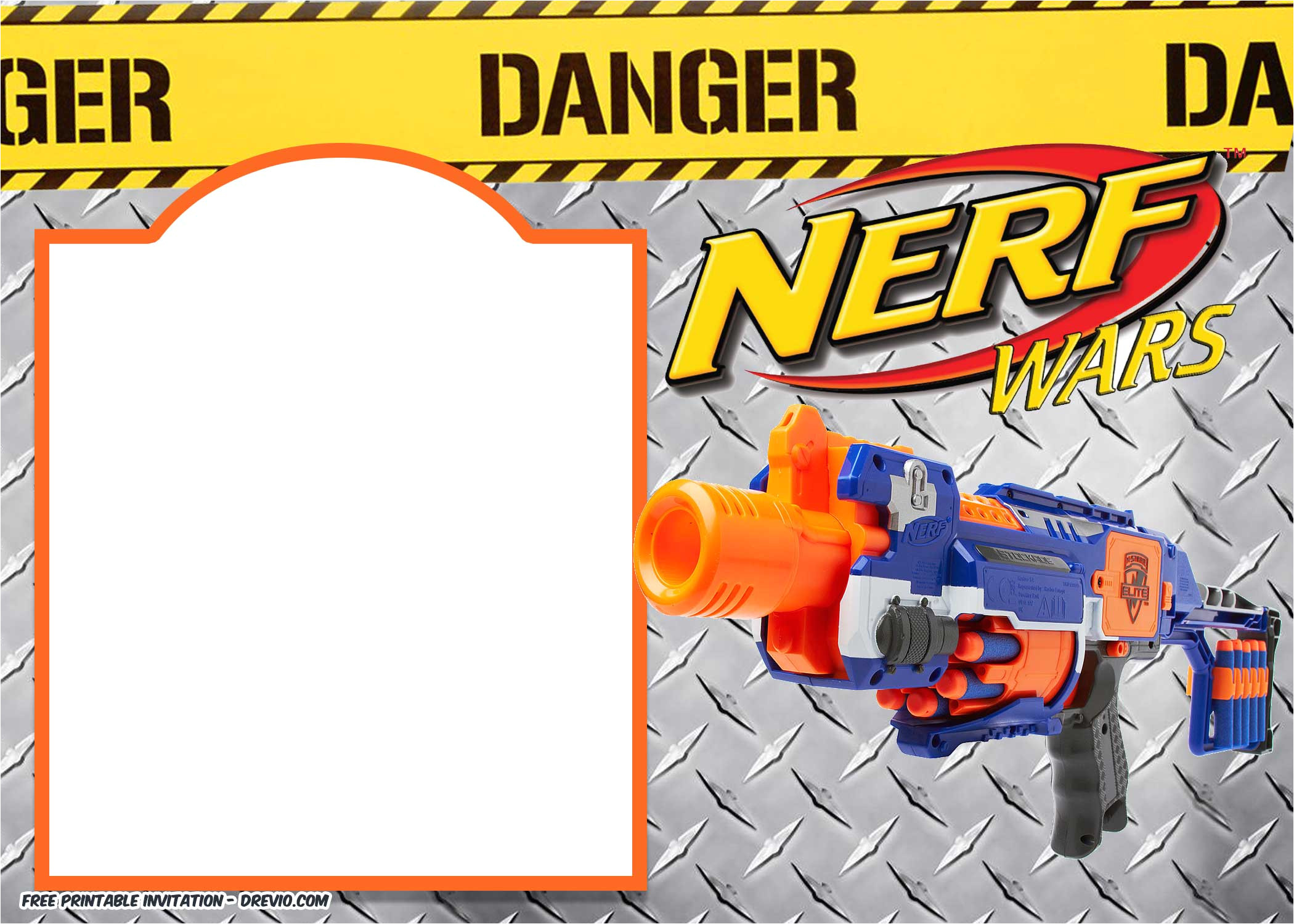 Nerf Party Invitation Template Nerf Gun Party Invitation Templates Free Invitation