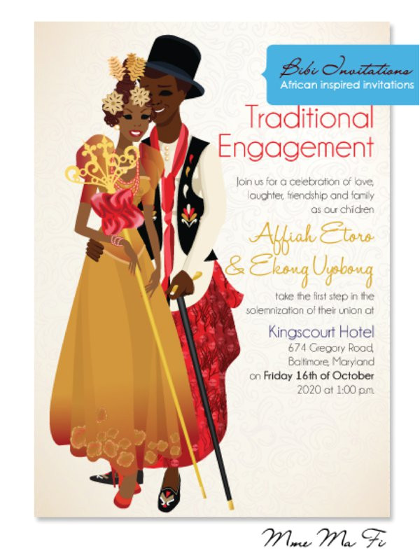 Nigerian Wedding Invitation Template Nigerian Traditional Wedding Invitation Cards