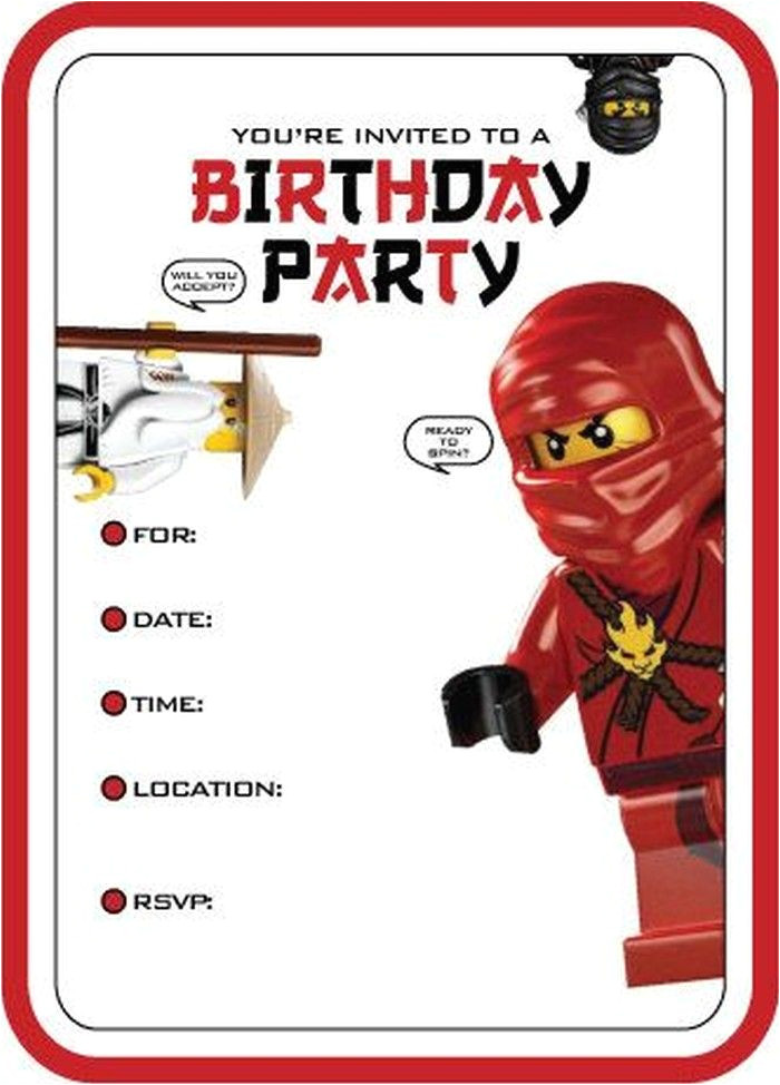 Ninjago Party Invitation Template Free Lego Ninja Invitation Template Kids Party Ideas In 2019