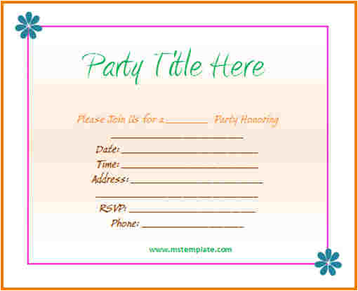 Office Party Invitation Template Free Download Microsoft Office Templates for Obituaries