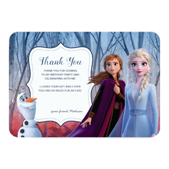 Olaf Birthday Invitation Template Frozen 2 Anna Elsa Olaf Birthday Thank You Invitation