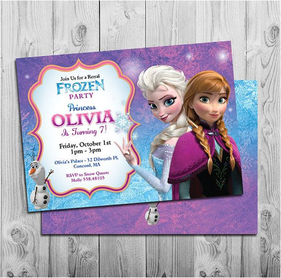 Olaf Birthday Invitation Template Frozen Birthday Invitation Printable Frozen Birthday
