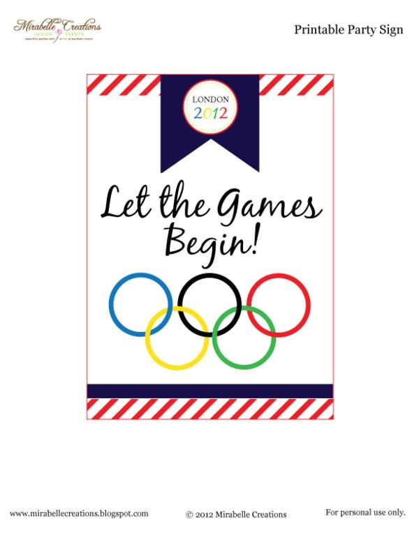 Olympic Party Invitation Template Olympic themed Party Free Printables Fun Printables