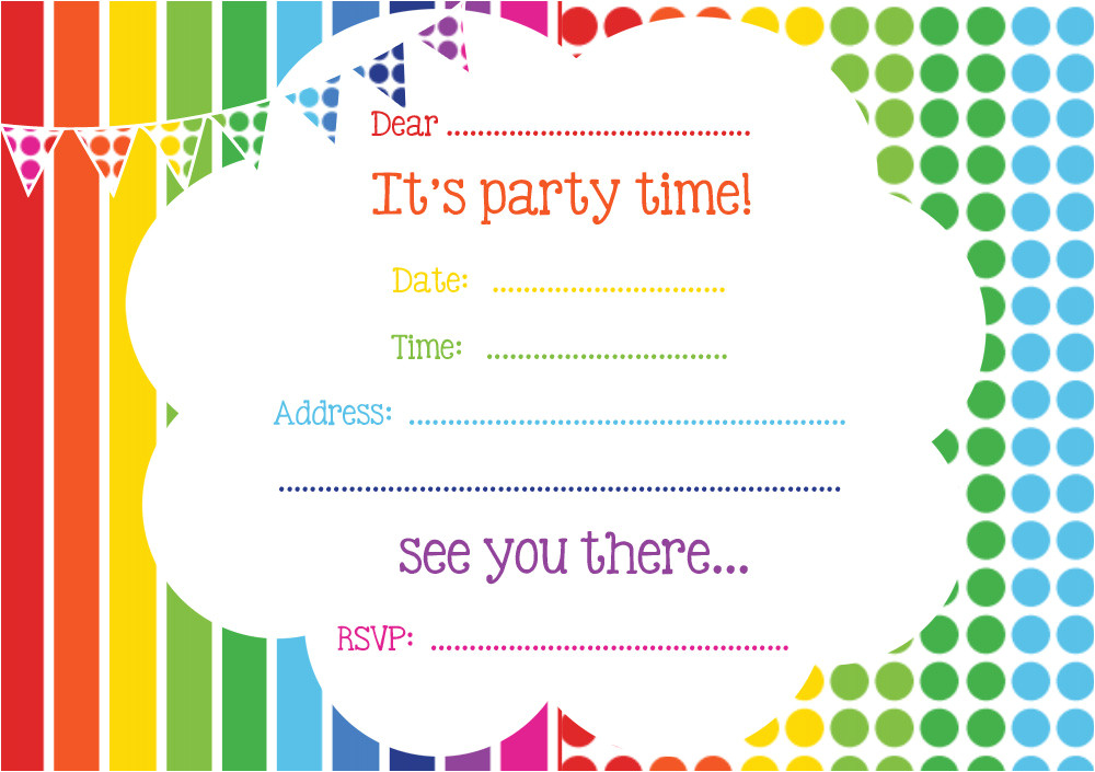 Online Party Invitation Template Free Printable Birthday Invitations Online Free