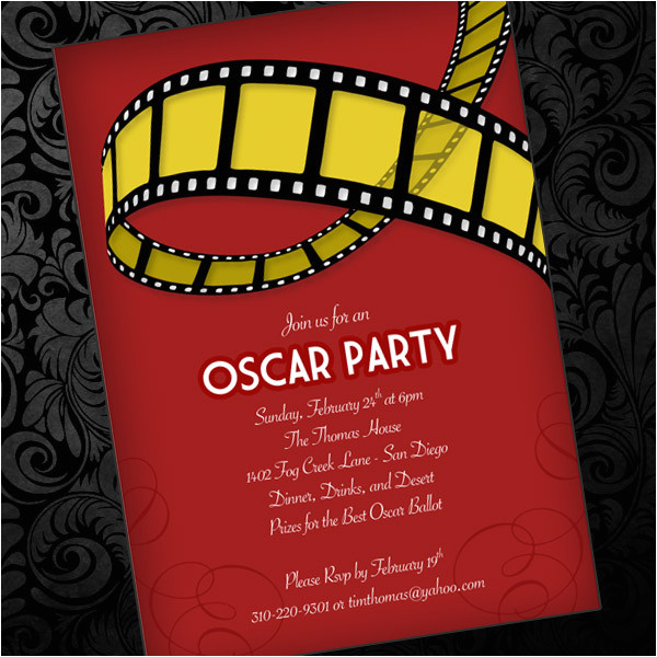 Oscar Party Invitation Template Oscar Party Invitation Template Download Print