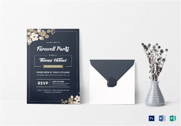 Party Invitation Card Template Coreldraw Free 24 Farewell Party Invitation Designs Examples In