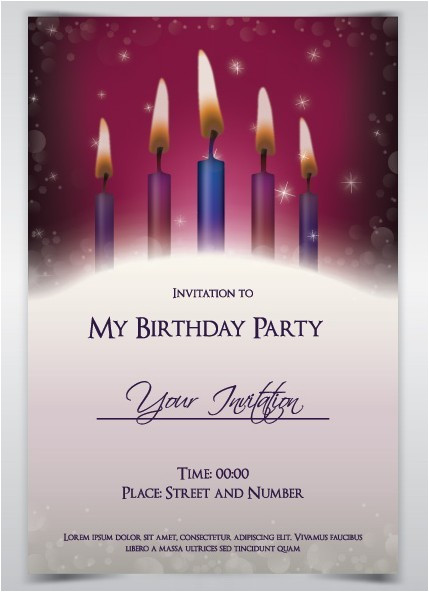 Party Invitation Card Template Coreldraw Free Birthday Party Invitation Card Template Vector Titanui