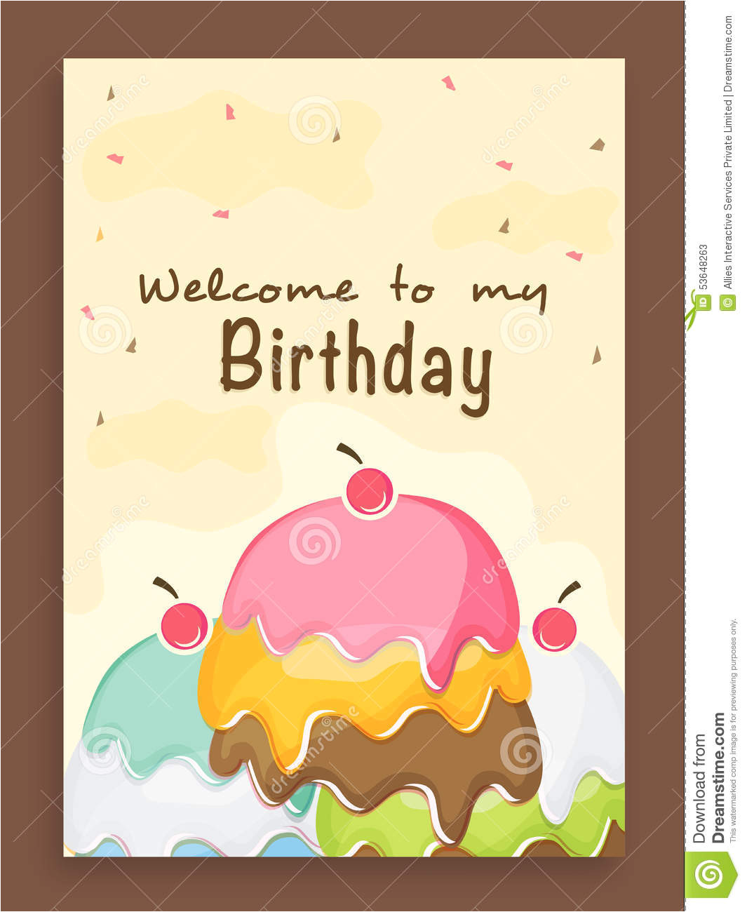 Party Invitation Cards Design Invitation Card Design for Birthday Party Stock Photo