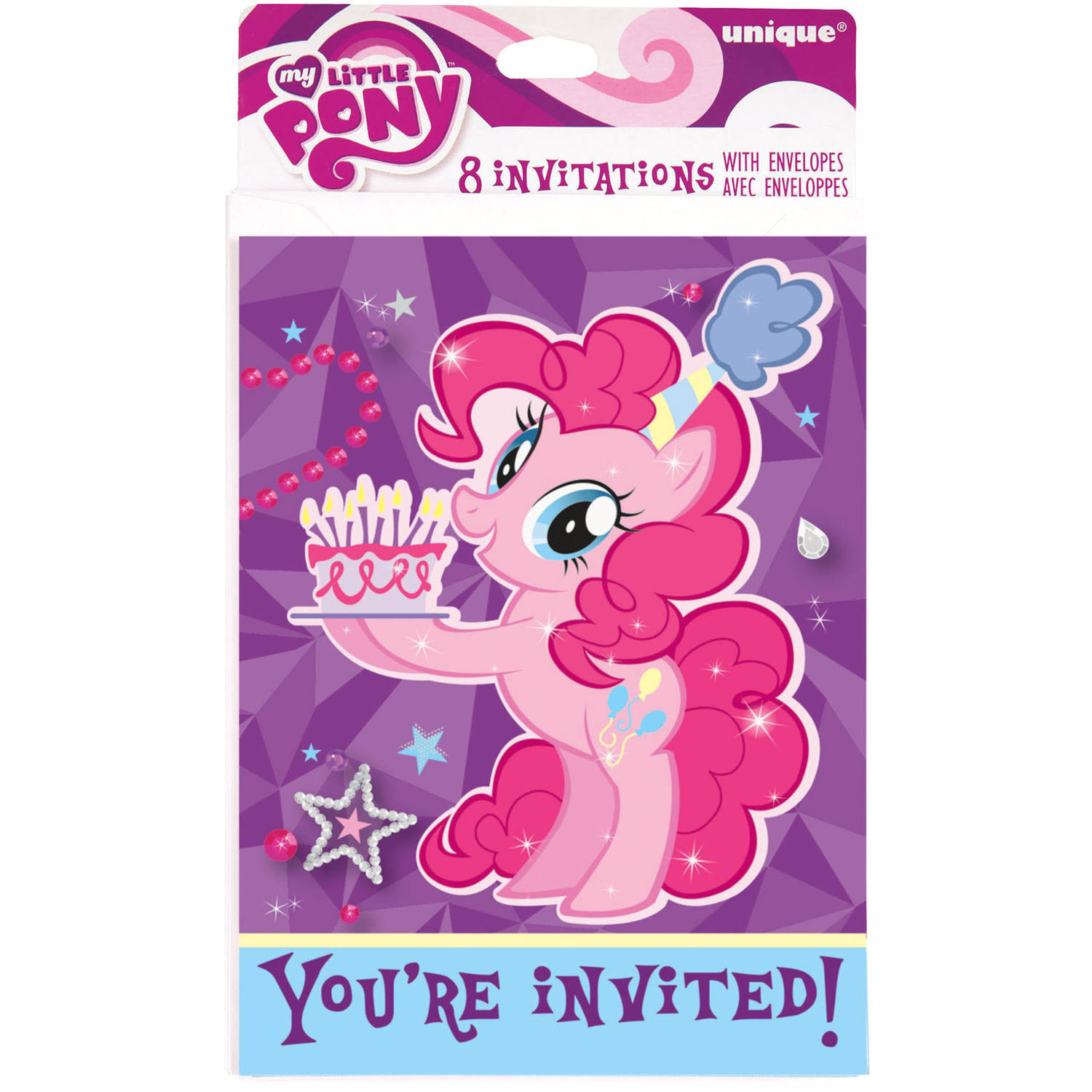 Party Invitation Cards Walmart My Little Pony Invitations 8ct Walmart Com