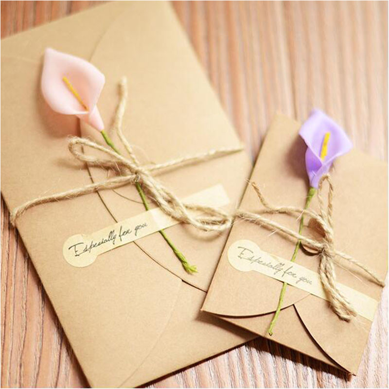 Party Invitation Cards with Envelopes 30pcs Brown Diy Kraft Paper Party Envelopes Greeting Card