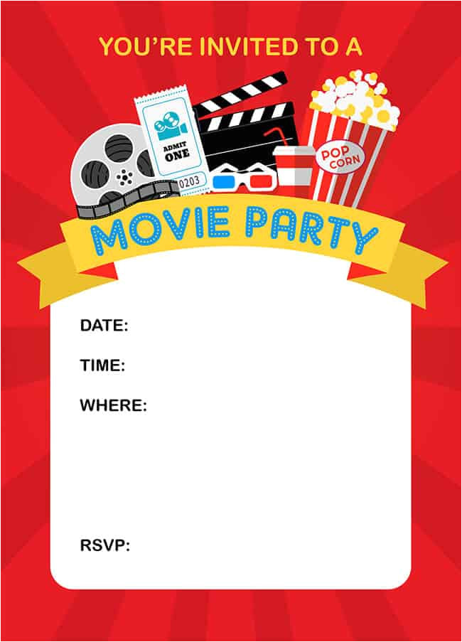 Party Invitation Movie Template How to Throw A Fun Backyard Movie Party