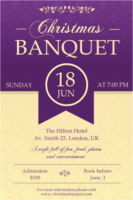 Party Invitation Poster Template Banquet Hall Party Invitation Poster Template Postermywall