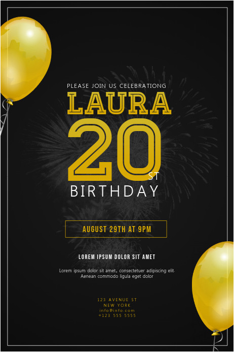 Party Invitation Poster Template Birthday Party Invitation Flyer Template Postermywall