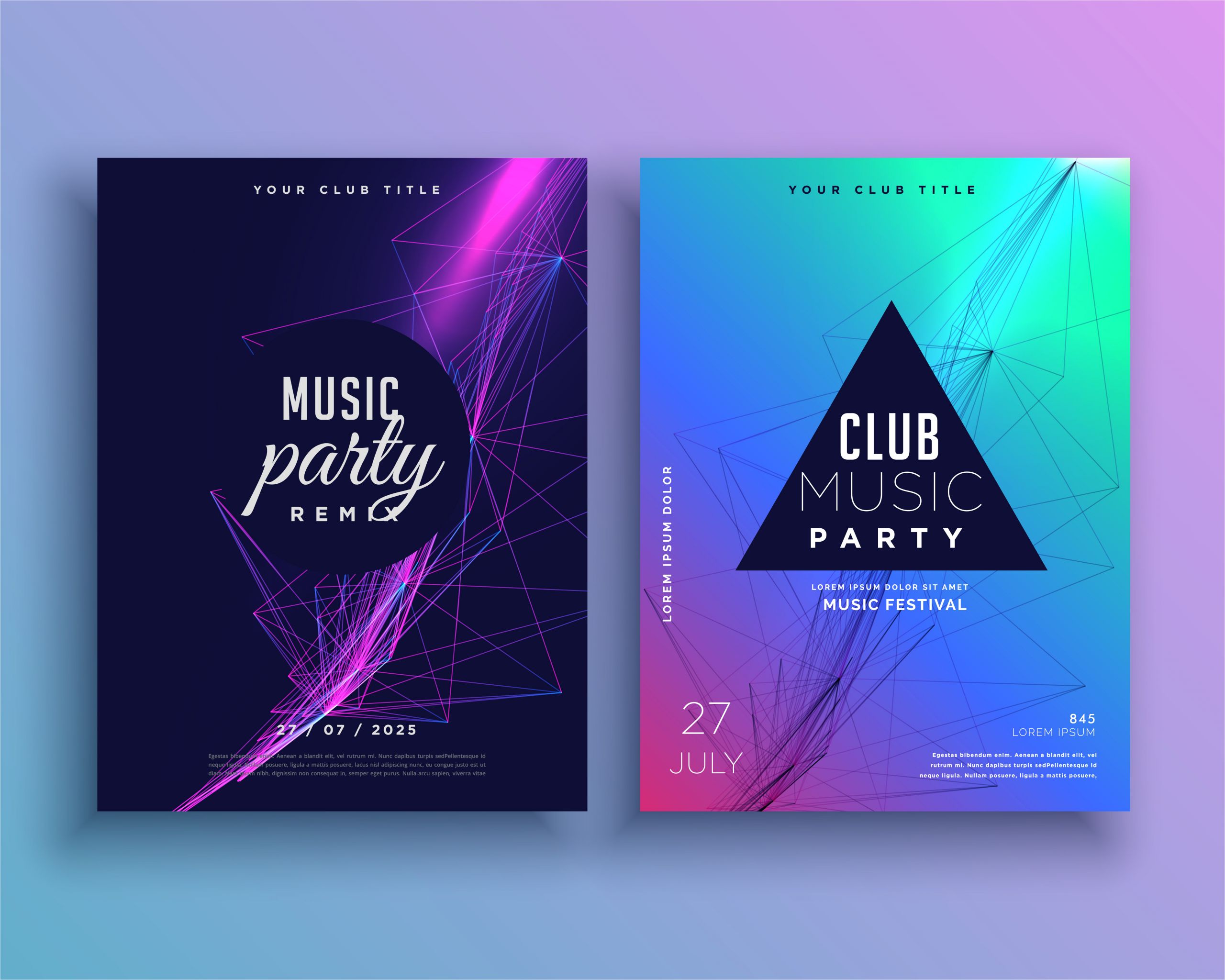 Party Invitation Poster Template Music Party Invitation Poster Template Set Download Free