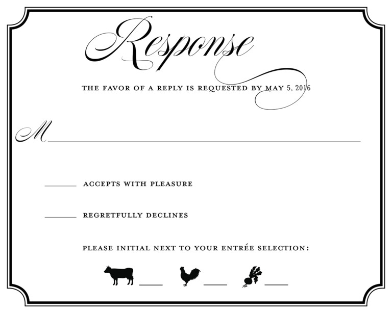 Party Invitation Reply Template Wedding Rsvp Wording Ideas