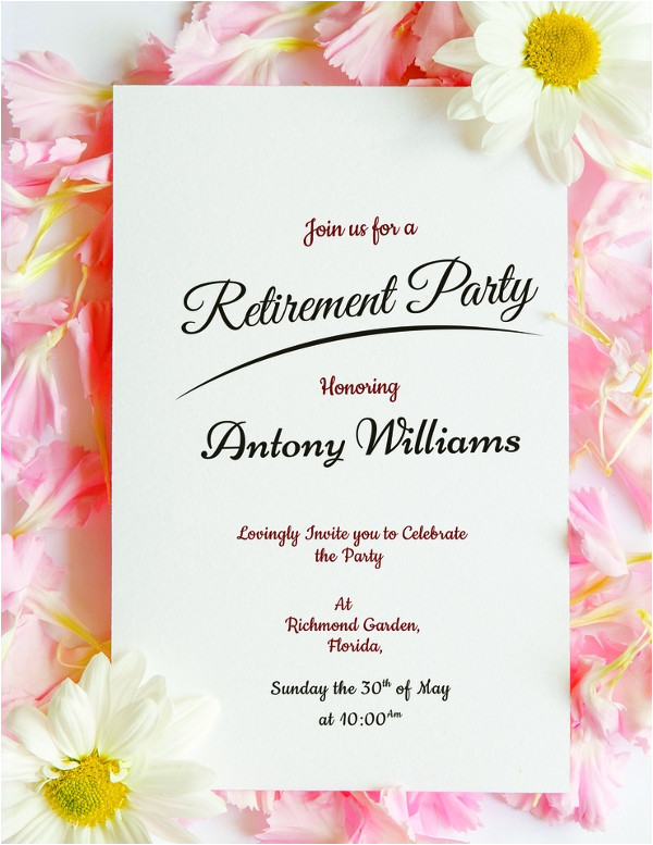 Party Invitation Template .doc 30 Retirement Party Invitation Design Templates Psd