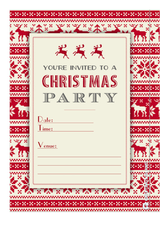 Party Invitation Template .doc Fillable Christmas Party Invitation Template Printable Pdf