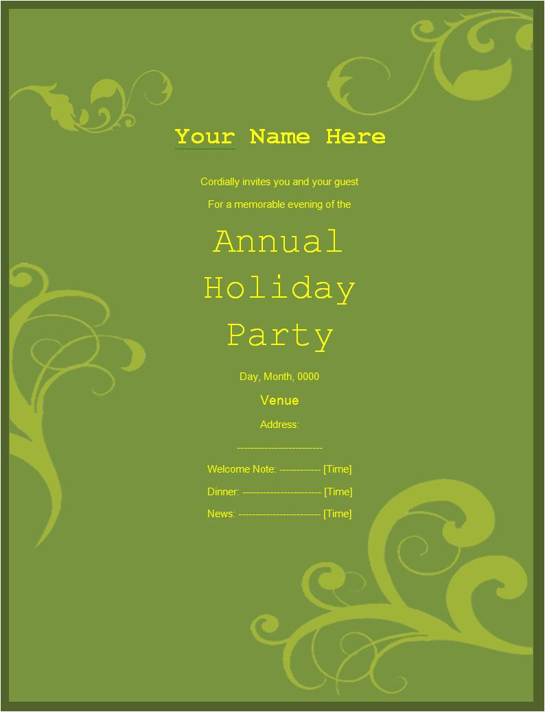 Party Invitation Template Download Party Invitation Templates 5 Free Printable Word Pdf