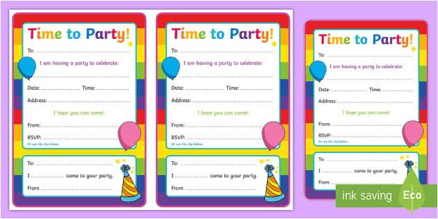 Party Invitation Template Eyfs Generic Party Invitations Generic Party Generic Party