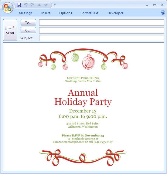 Party Invitation Template for Email Download Free Printable Invitations Of E Mail Message