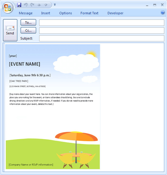 Party Invitation Template for Outlook Download Free Holiday Email Invite Template Mastertrips