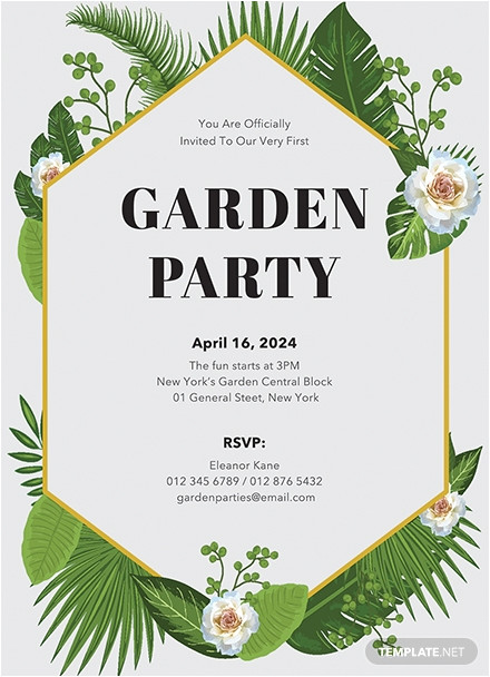 Party Invitation Template Jpg Free Garden Party Invitation Template Download 344