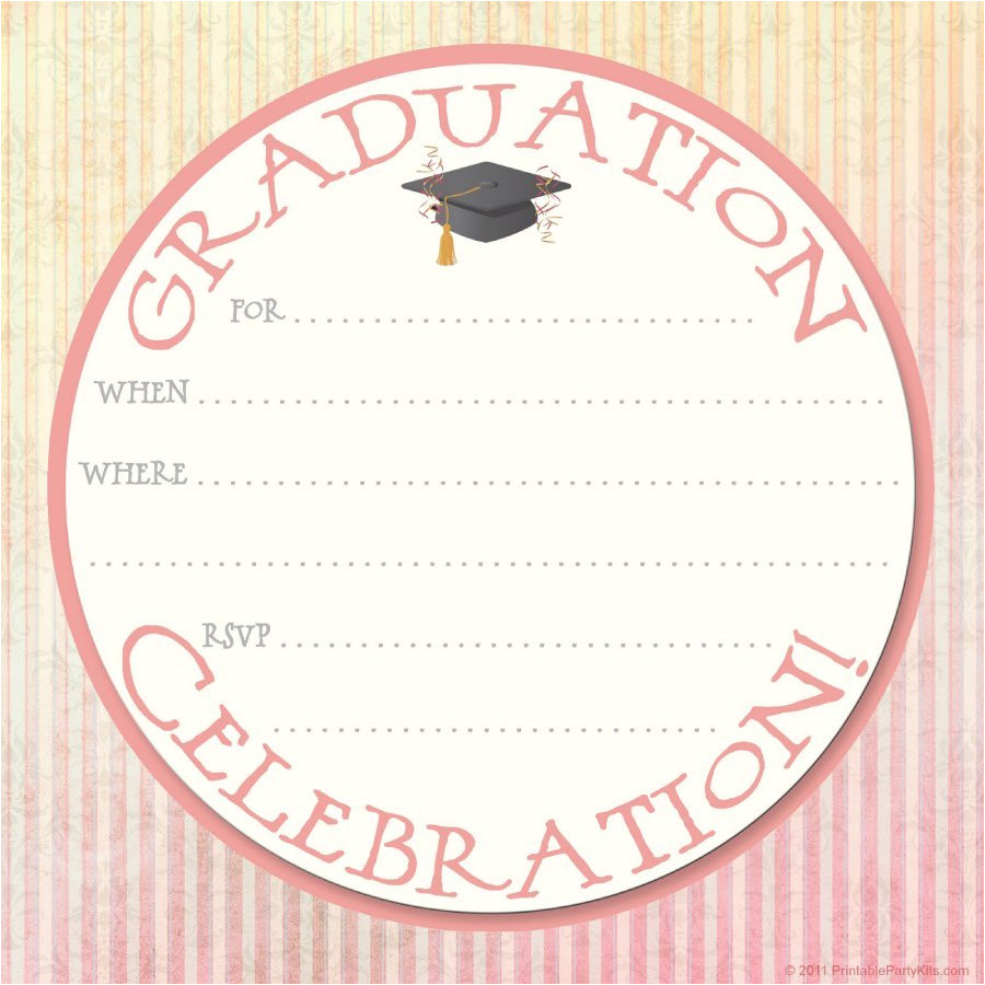 Party Invitation Template Printable 40 Free Graduation Invitation Templates ᐅ Template Lab
