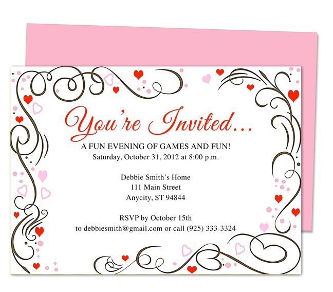 Party Invitation Template Publisher Pin On 25th 50th Wedding Anniversary Invitations Templates