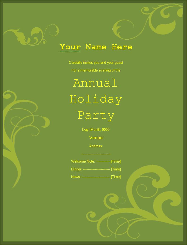 Party Invitation Template Word Free Party Invitation Templates 5 Free Printable Word Pdf