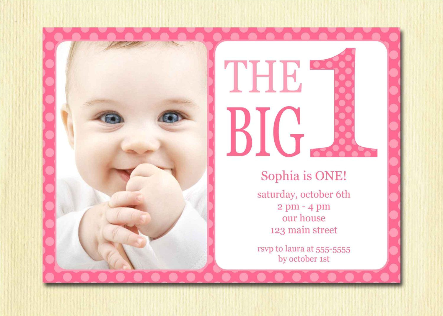 Party Invitation Template Year 1 Free Printable 1st Birthday Invitation Template In 2019