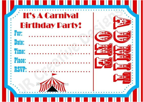 Party Invitation Templates Google Free Carnival Birthday Invitations Template Google