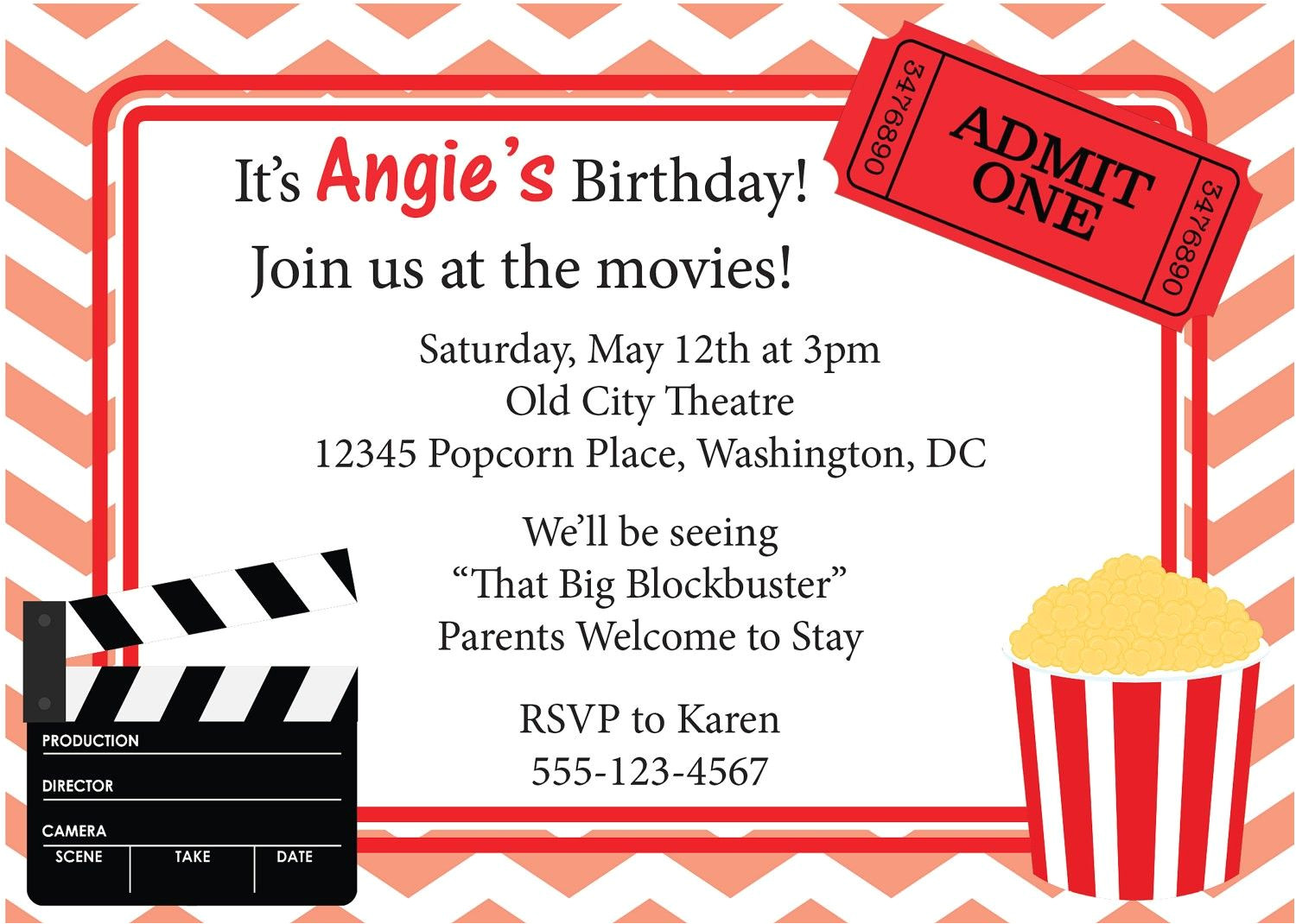 Party Invitation Templates Google Movie Invitation Printable Google Search Drive In