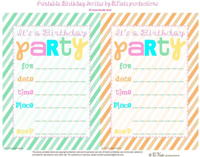Party Invitation Templates In Afrikaans Birthday Invitation Templates