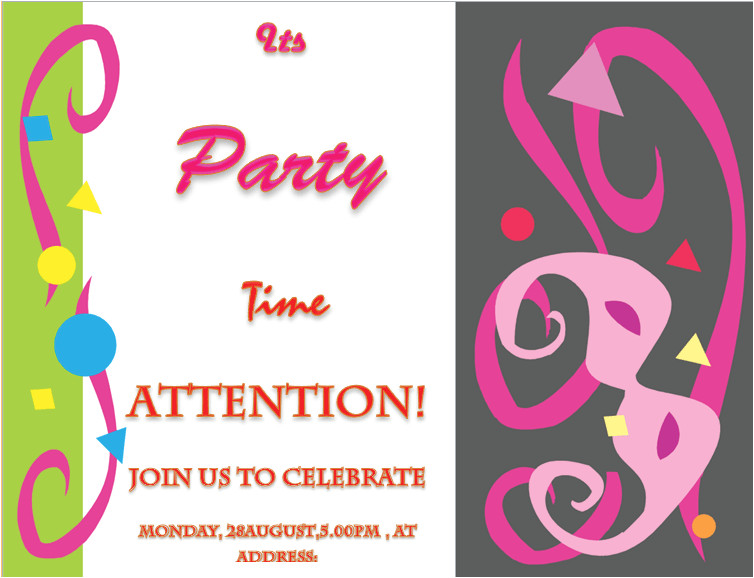 Party Invitation Templates Word Party Invitation Template Invite Your Friends In Style