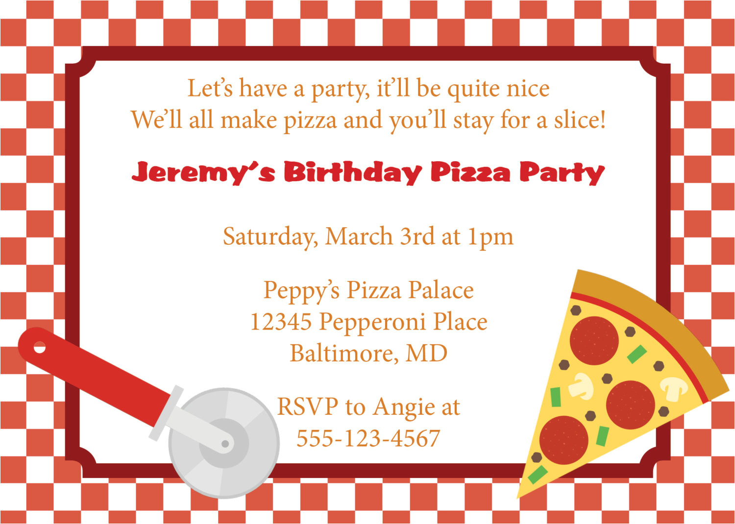 Pizza Party Invitation Template Pizza Party Invitation Invite Diy Printable