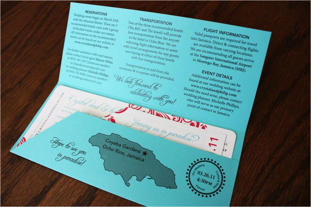 Plane Ticket Wedding Invitation Template Turquoise and Pink Airline Ticket Wedding Invitations
