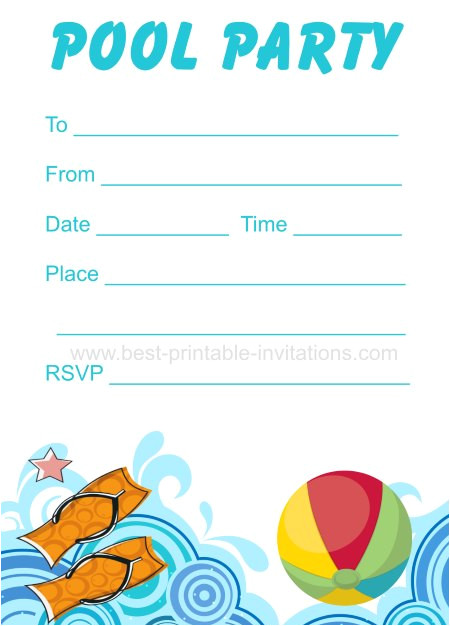 Pool Party Invitation Template 45 Pool Party Invitations Kittybabylove Com