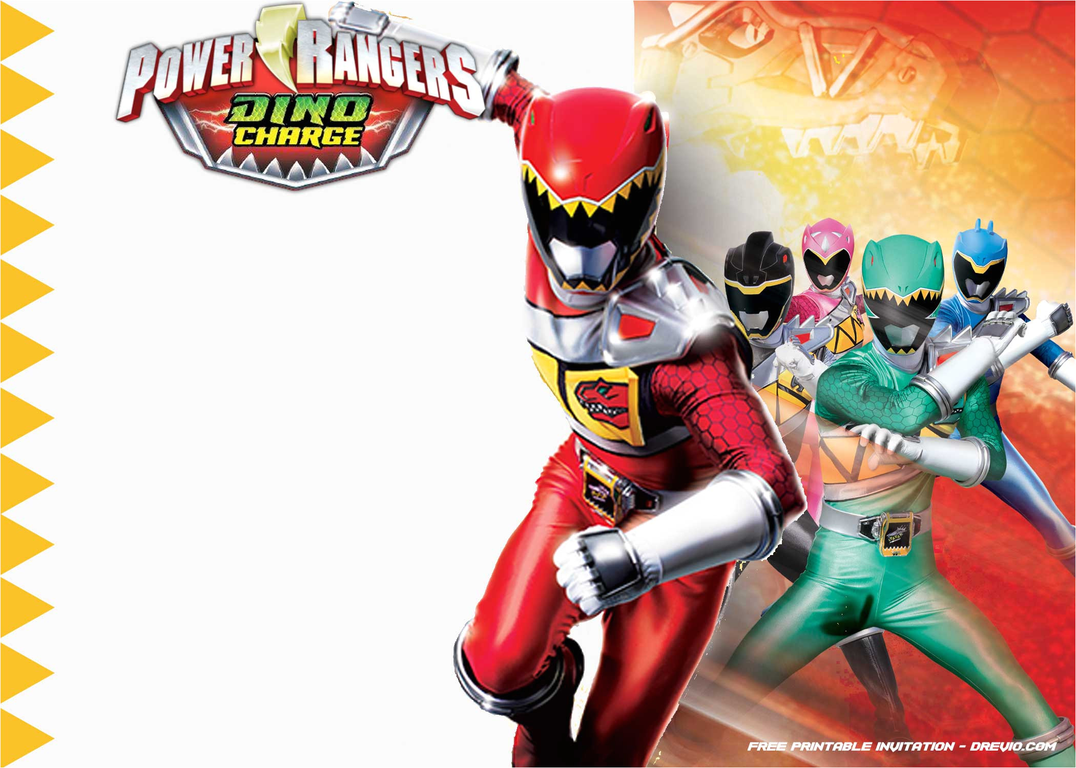 Power Rangers Birthday Invitation Template Free Printable Power Rangers Dino Charge Invitation Power Rangers Birthday Invitation Template Free Printable Power Rangers Dino Charge Invitation