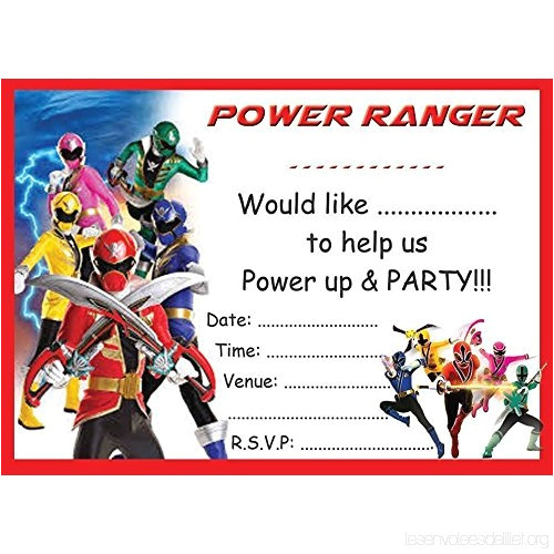 Power Rangers Birthday Invitation Template Power Rangers Birthday Party Invites Invitations X 10 Pack Power Rangers Birthday Invitation Template Power Rangers Birthday Party Invites Invitations X 10 Pack