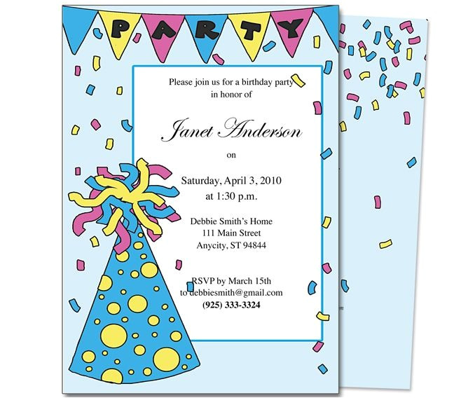 Powerpoint Birthday Invitation Template Birthday Party Invitation Templates Doliquid