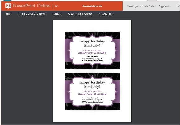 Powerpoint Birthday Invitation Template Party Invitation Templates for Powerpoint Online