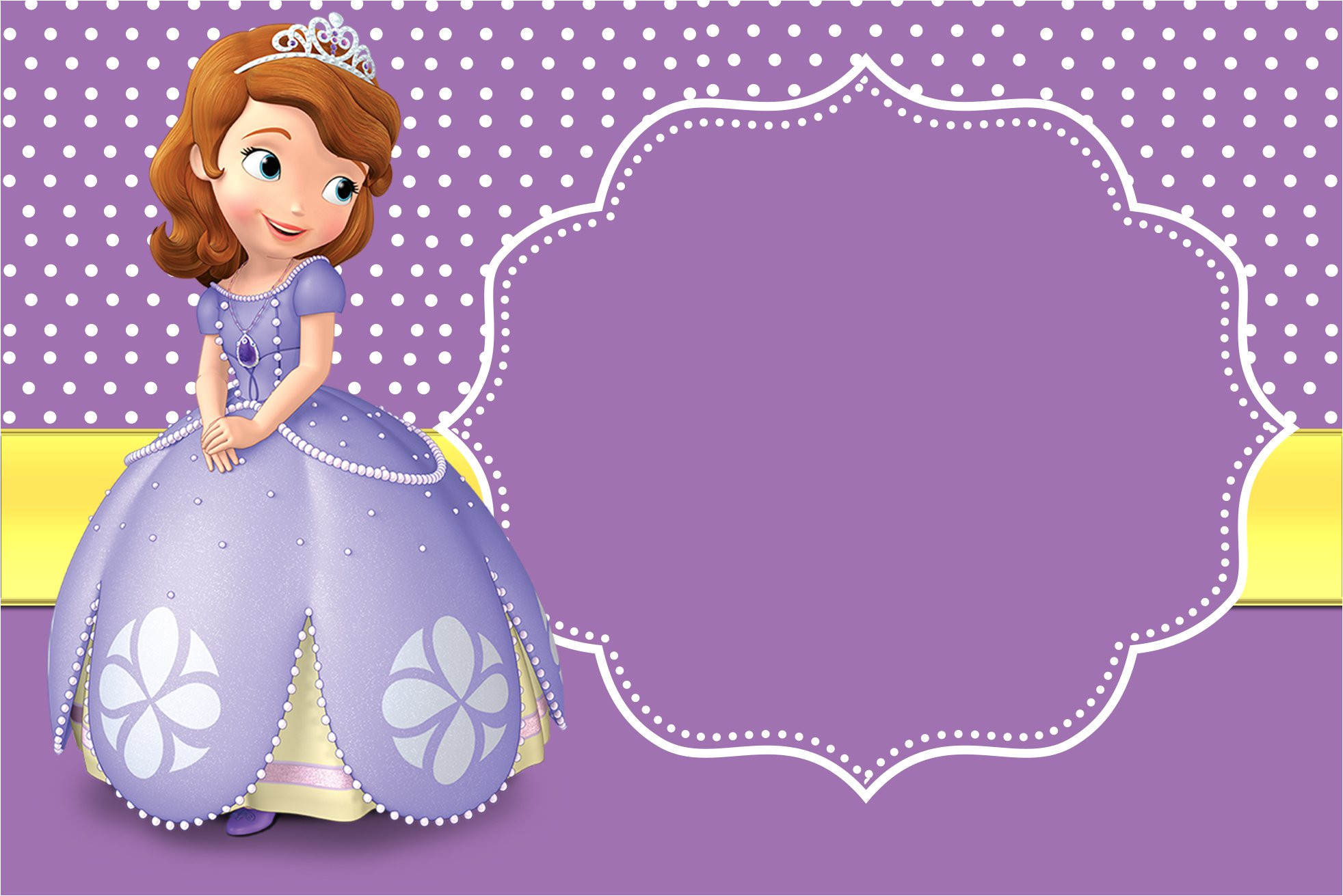 Princess sofia Birthday Invitation Blank Template Princess Birthday Invitation Templates Free