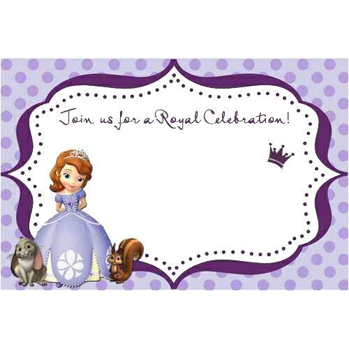 Princess sofia Birthday Invitation Blank Template sofia the First Blank for You to Fill In Use for