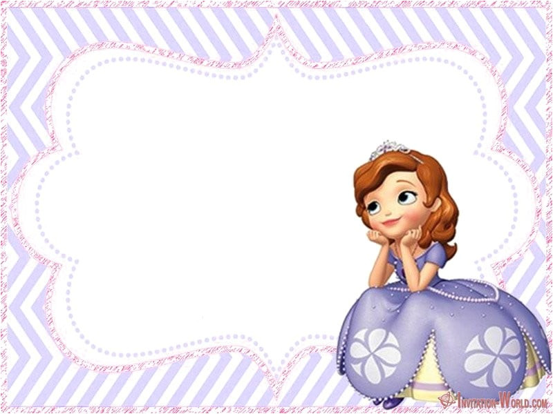 Princess sofia Birthday Invitation Blank Template sofia the First Free Online Invitation Templates
